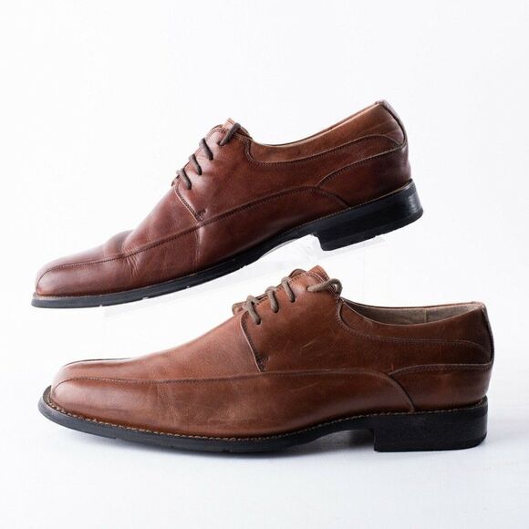 Florsheim Mens Brown Leather Oxford Dress Shoes Sz main image 4